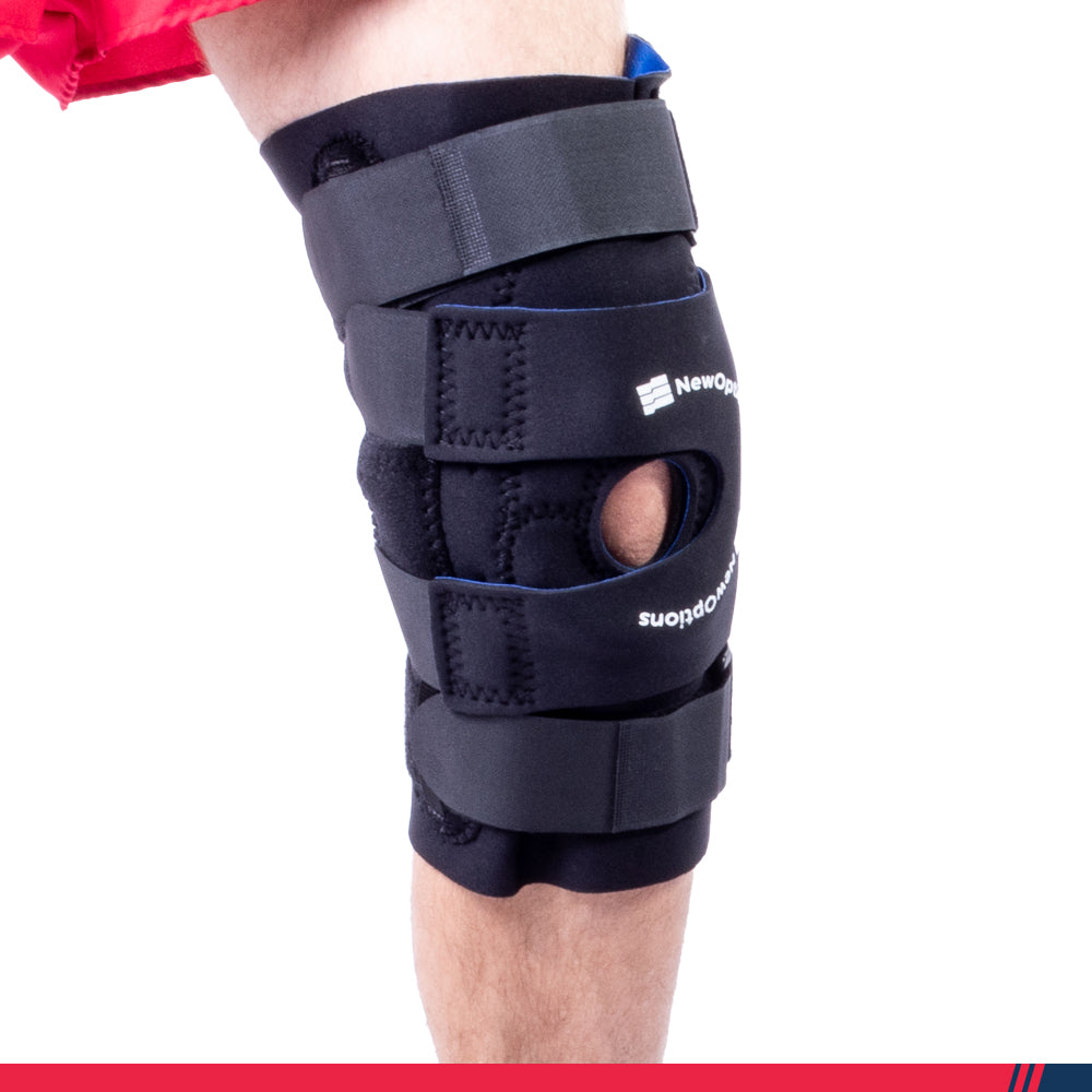 Neoprene Pull On Patella Knee Sleeve with Positive Control Distal Stra